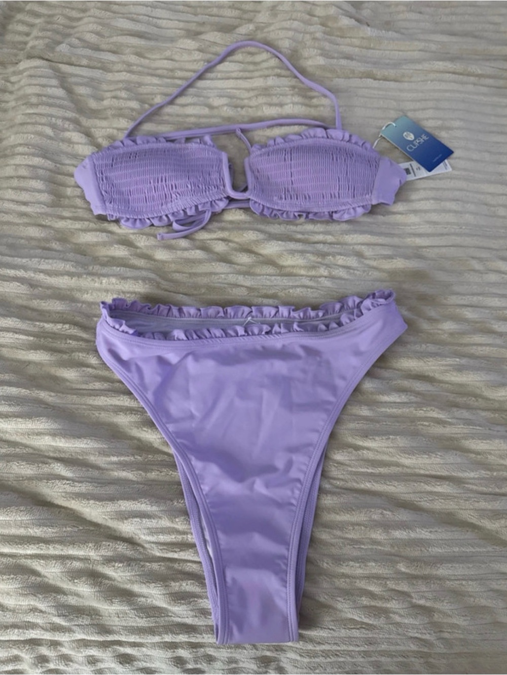 CUPSHE Lavender Bikini Set